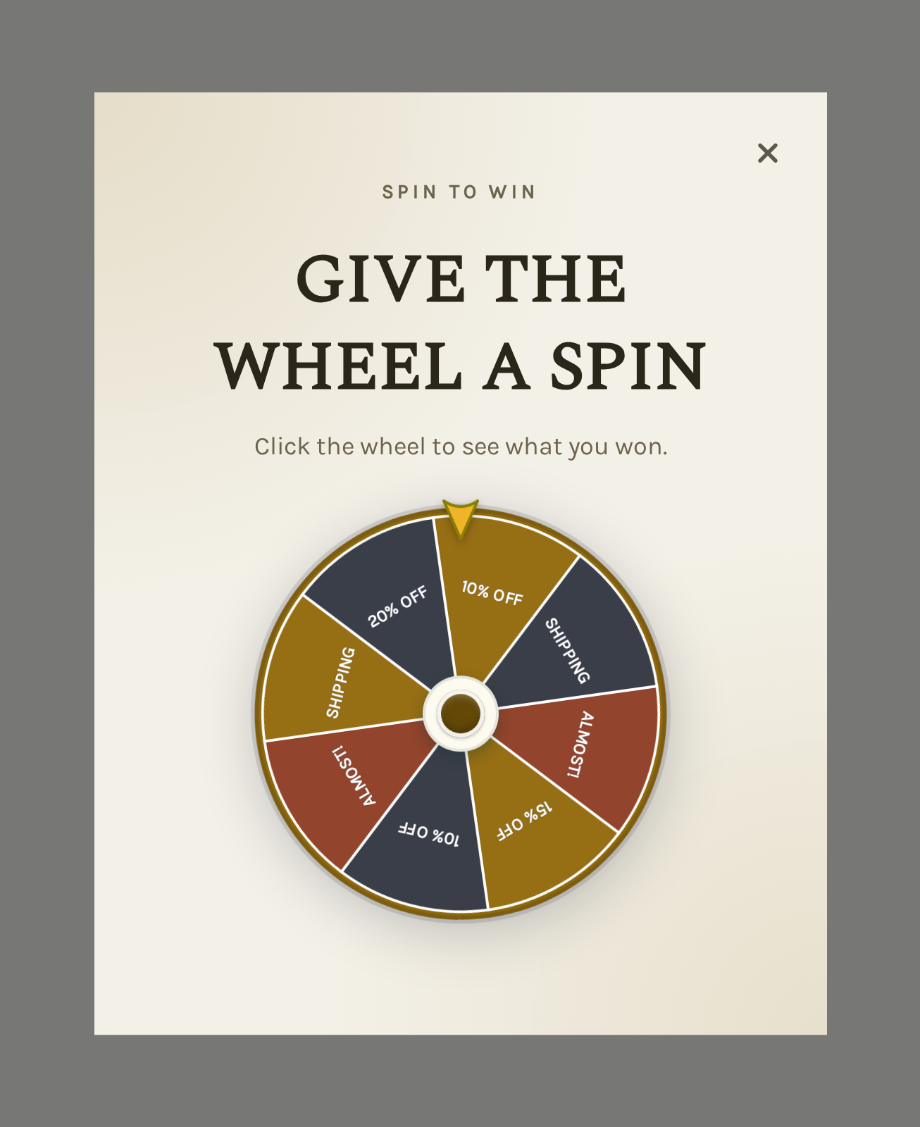 Home Decor Spin Wheel, step 1 of 4 (Play (Spin Wheel))