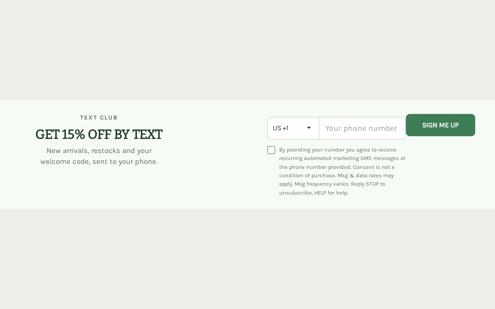 Coffee SMS Signup, step 1 of 3 (Capture (Phone))