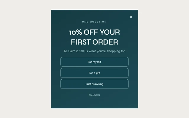 Supplements Survey, step 1 of 4 (Capture (Choice question))