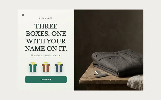 Fashion Pick a Gift, step 1 of 4 (Play (Pick a Gift))