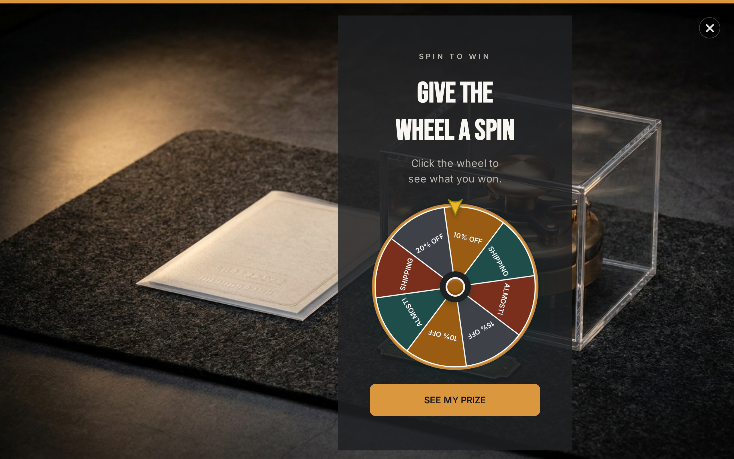 Collectibles Spin Wheel, step 1 of 4 (Play (Spin Wheel))