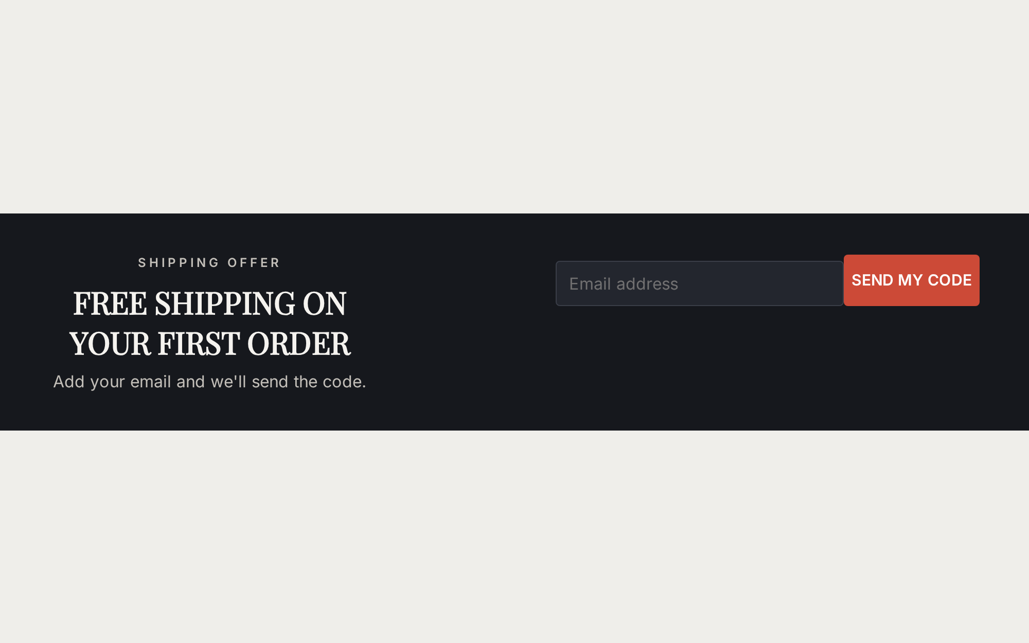 Fashion Free Shipping, step 1 of 3 (Capture (Email))