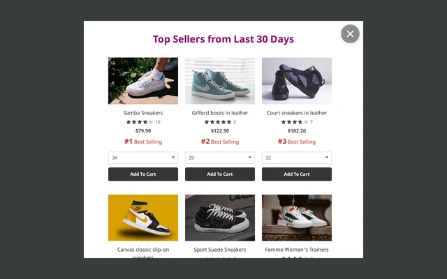 Top Sellers Product Recommendations