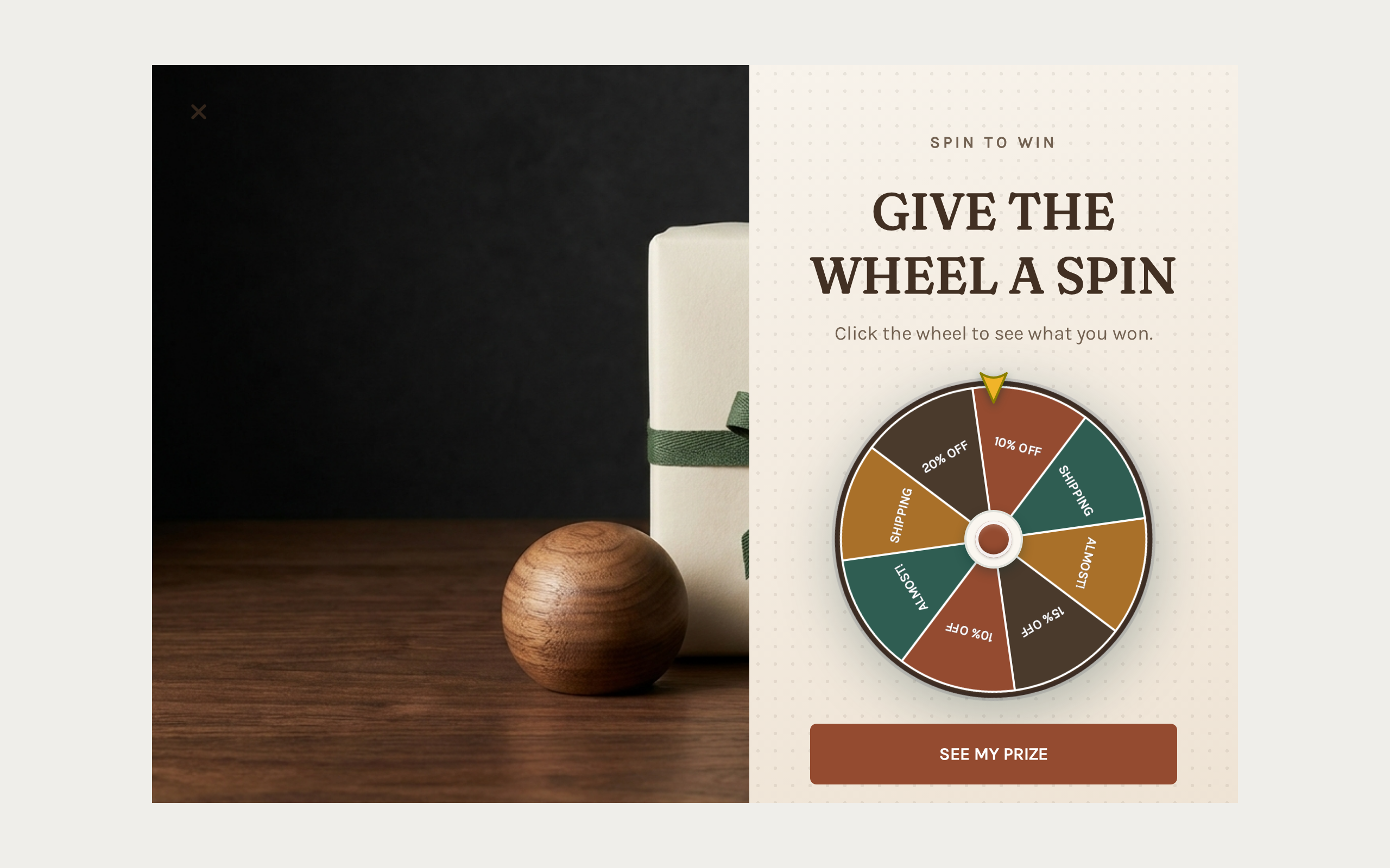 Stationery Spin Wheel, step 1 of 4 (Play (Spin Wheel))