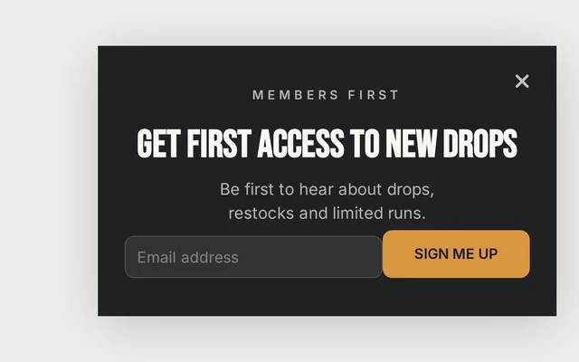 Supplements Early Access, step 1 of 3 (Capture (Email))