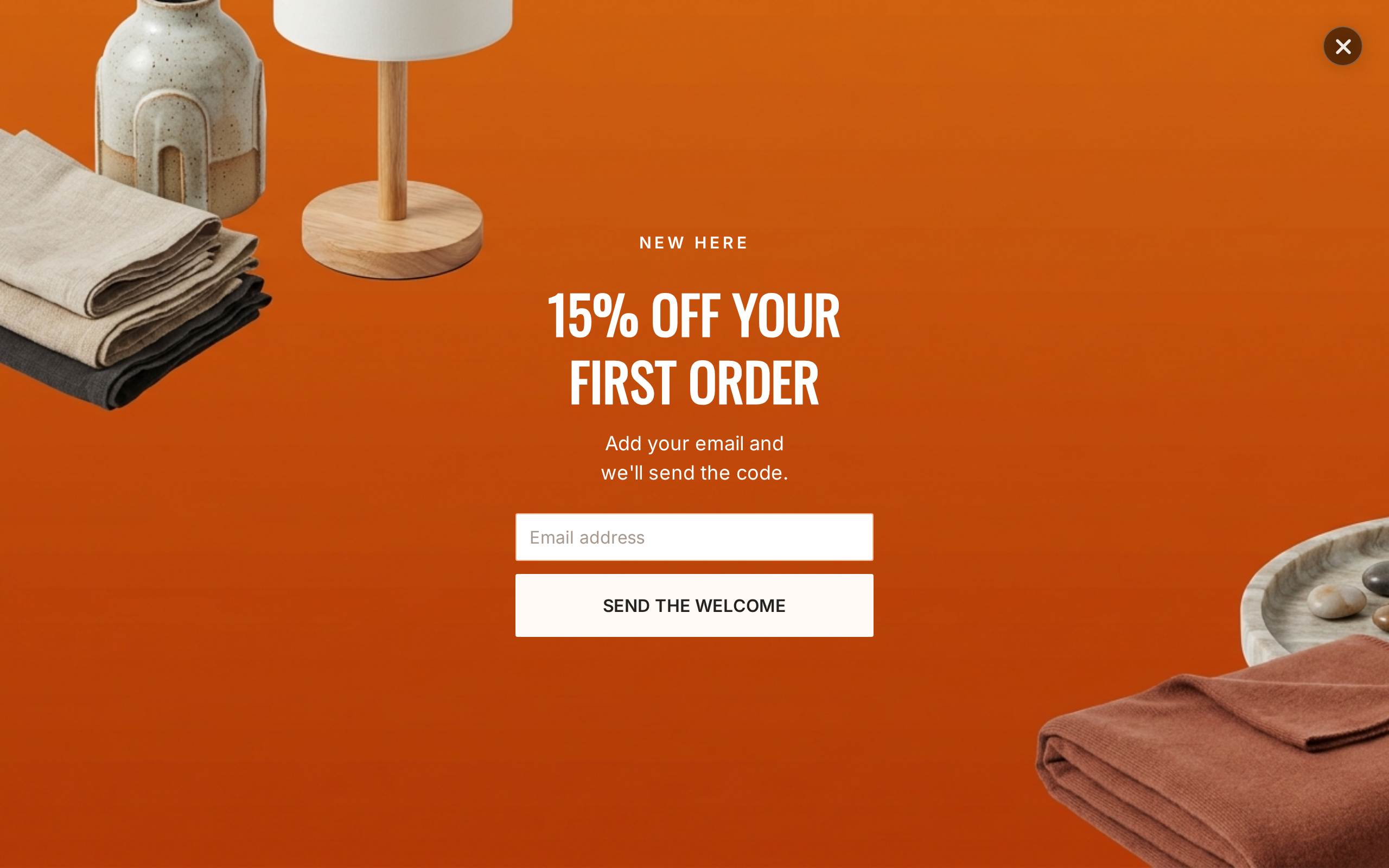 Home Decor Welcome Offer, step 1 of 3 (Capture (Email))