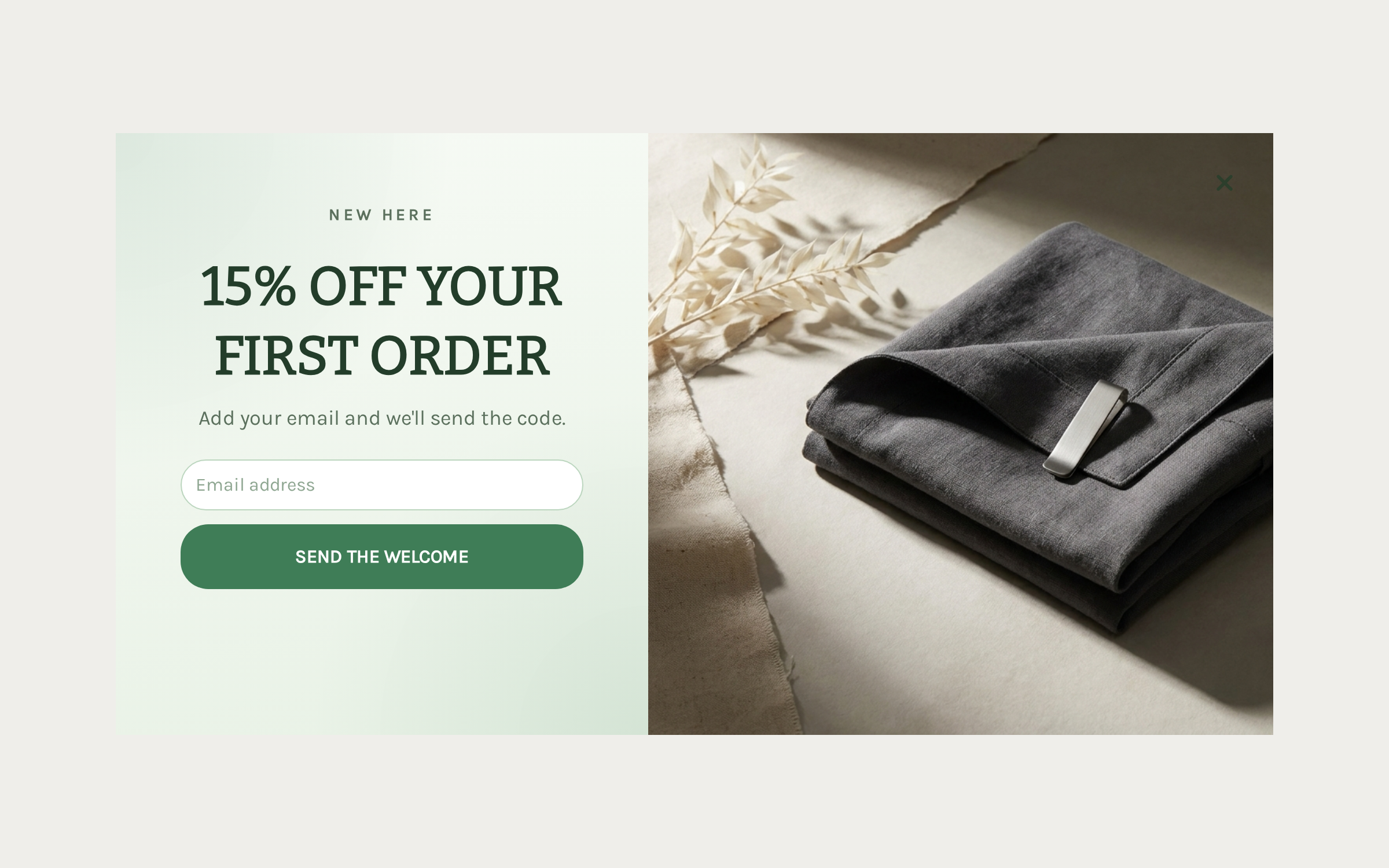Fashion Welcome Offer, step 1 of 3 (Capture (Email))