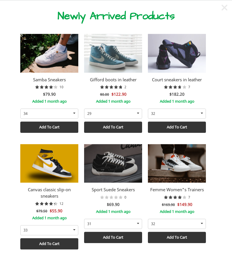 New Arrivals Product Recommendations