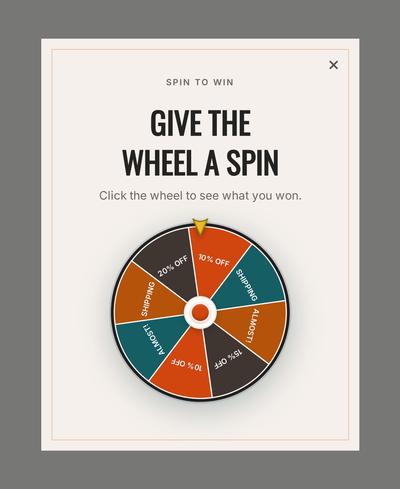 Collectibles Spin Wheel (No Photo), step 1 of 4 (Play (Spin Wheel))