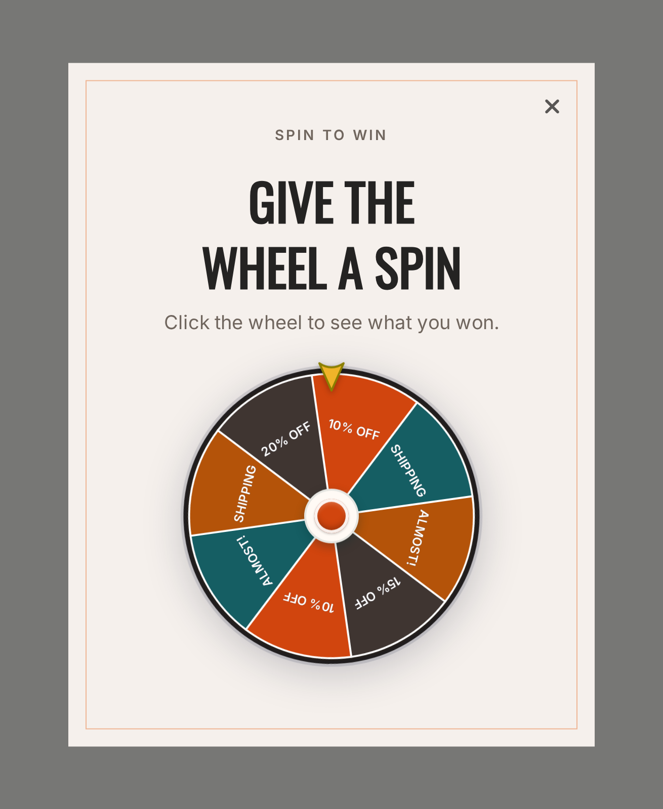 Collectibles Spin Wheel (No Photo), step 1 of 4 (Play (Spin Wheel))