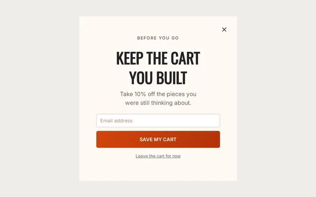 Supplements Exit Intent, step 1 of 3 (Capture (Email))
