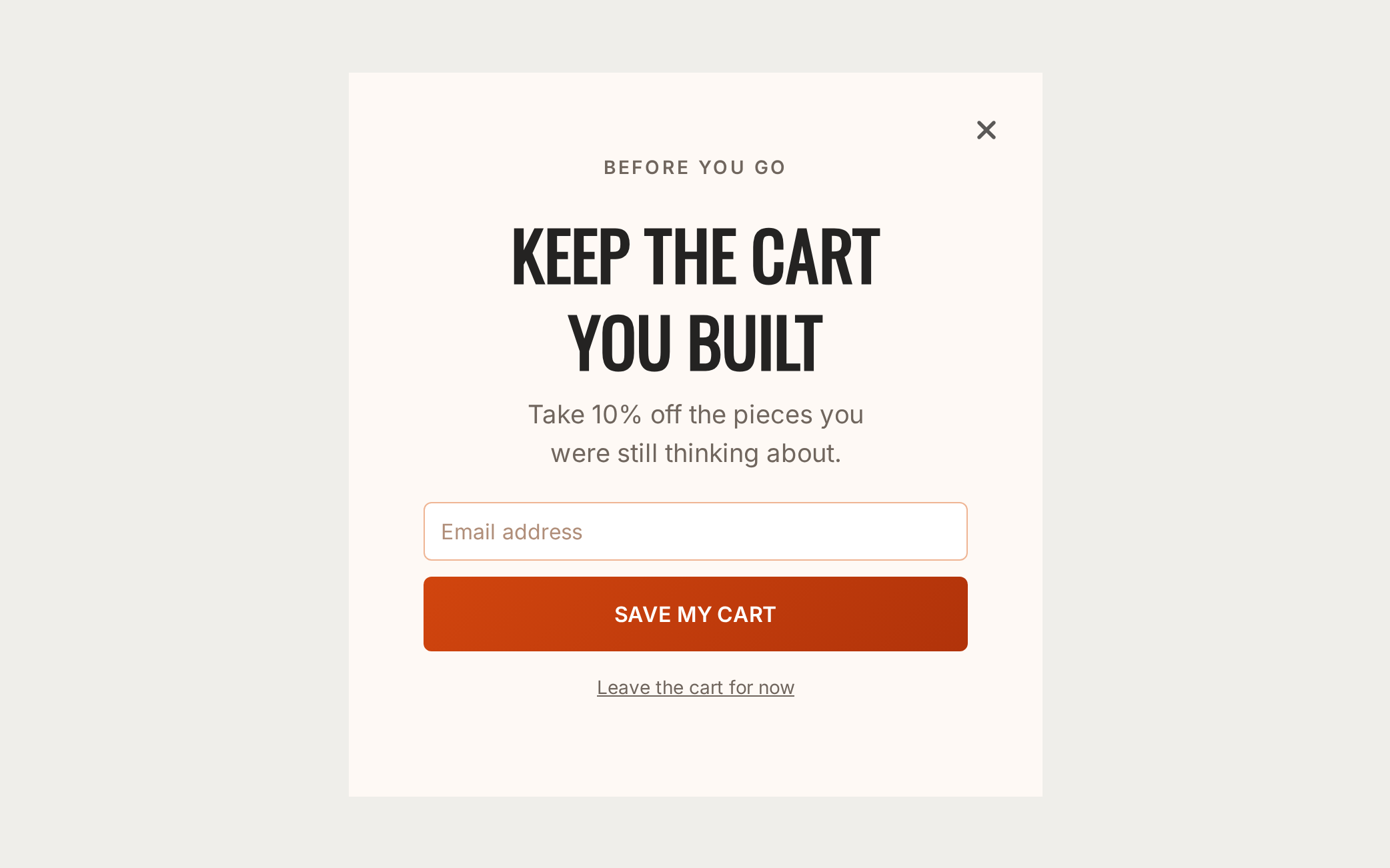 Supplements Exit Intent, step 1 of 3 (Capture (Email))