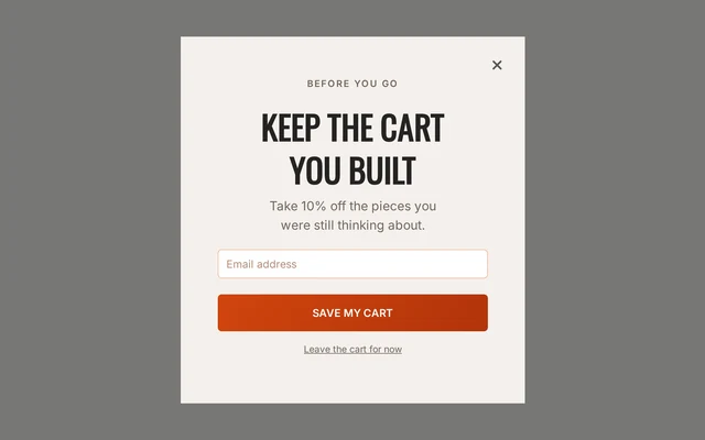 Supplements Exit Intent, step 1 of 3 (Capture (Email))