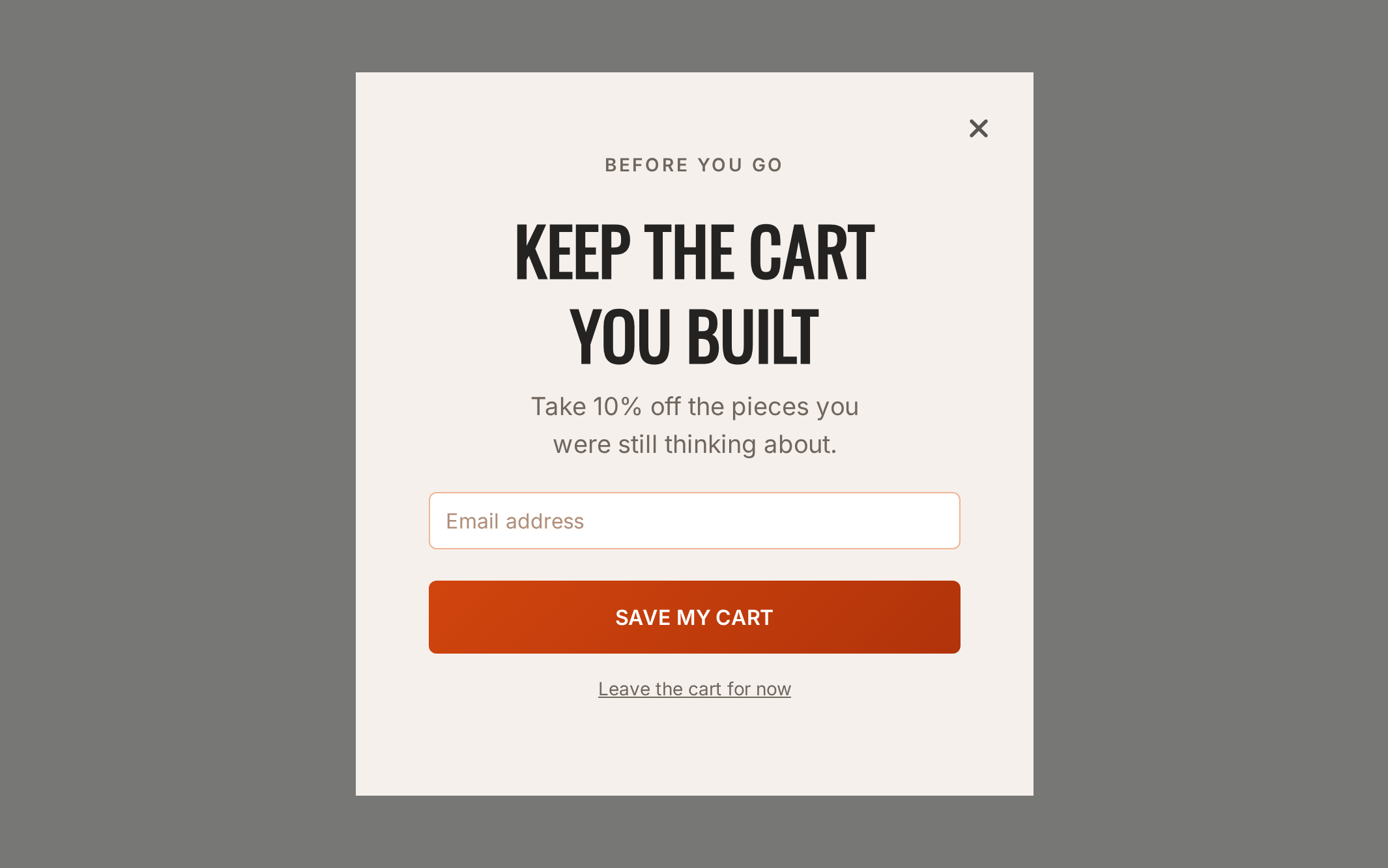 Supplements Exit Intent, step 1 of 3 (Capture (Email))