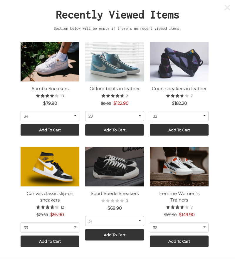 Recently Viewed Product Recommendations