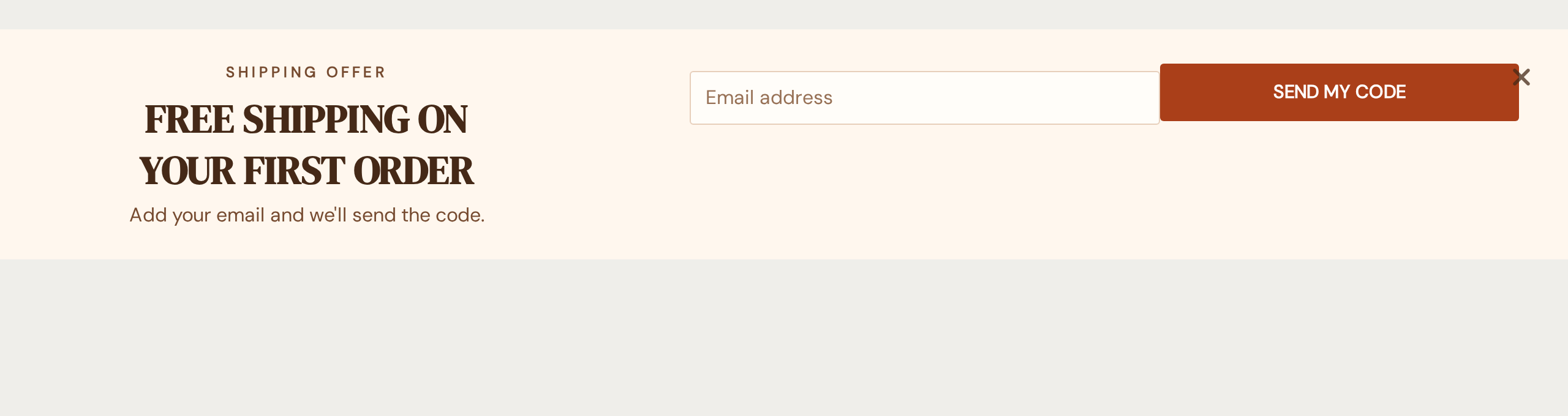 Jewelry Free Shipping, step 1 of 3 (Capture (Email))