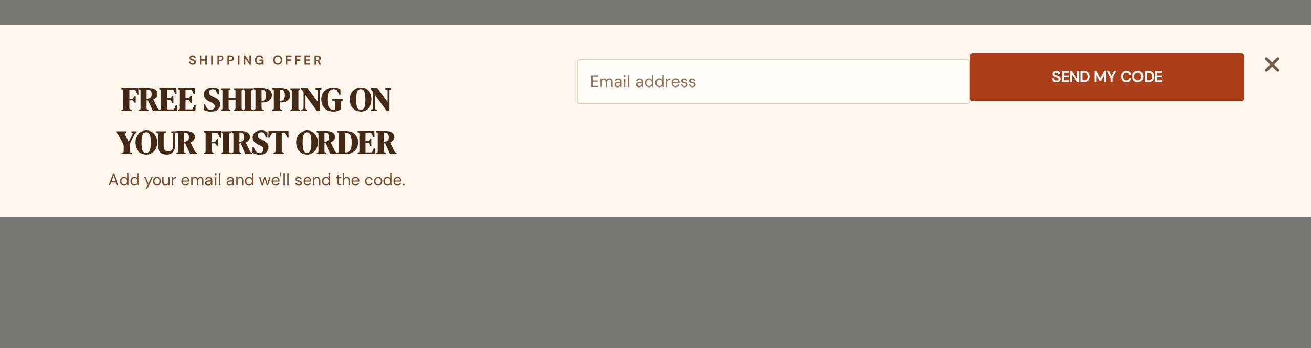 Jewelry Free Shipping, step 1 of 3 (Capture (Email))