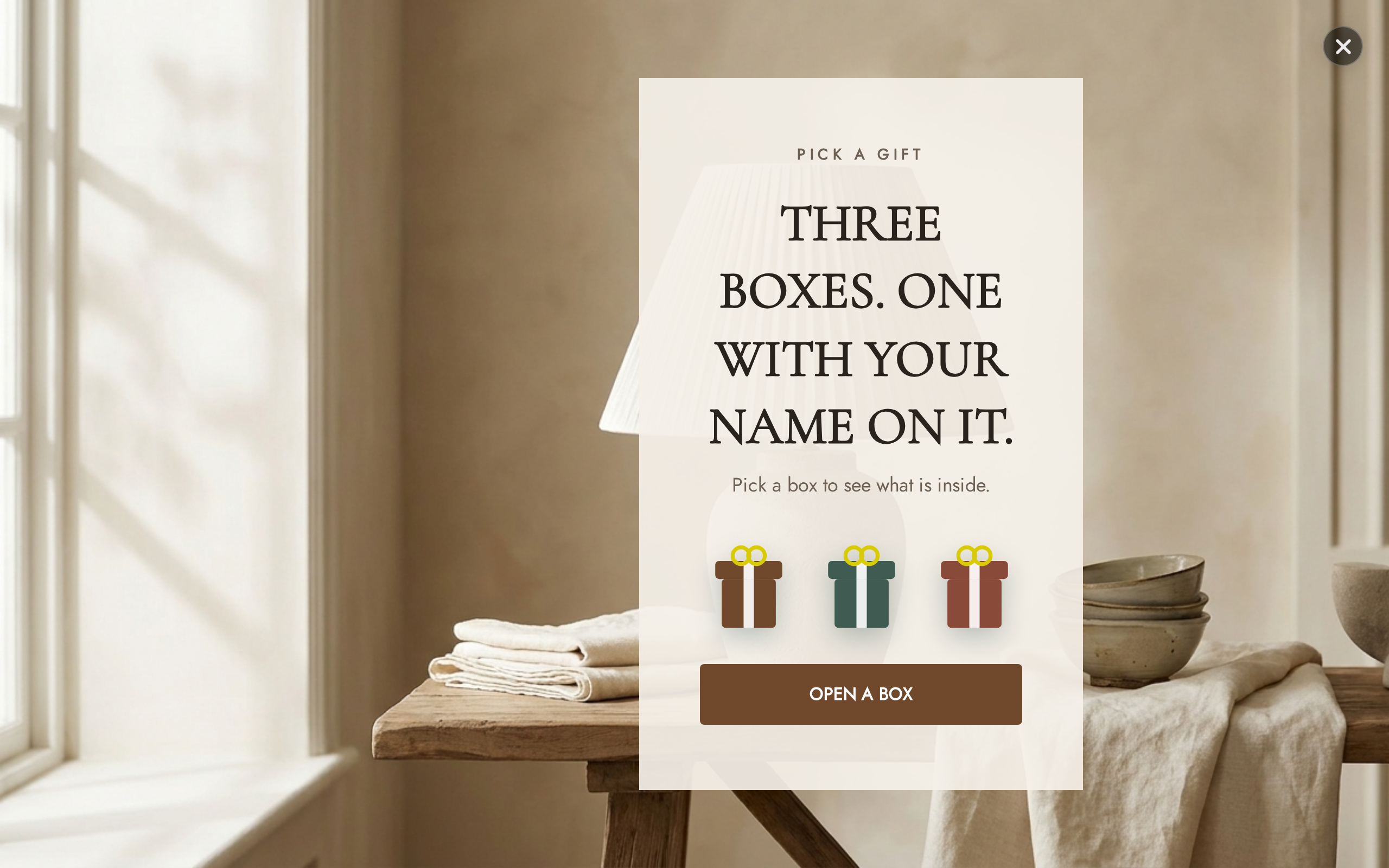 Home Decor Pick a Gift, step 1 of 4 (Play (Pick a Gift))