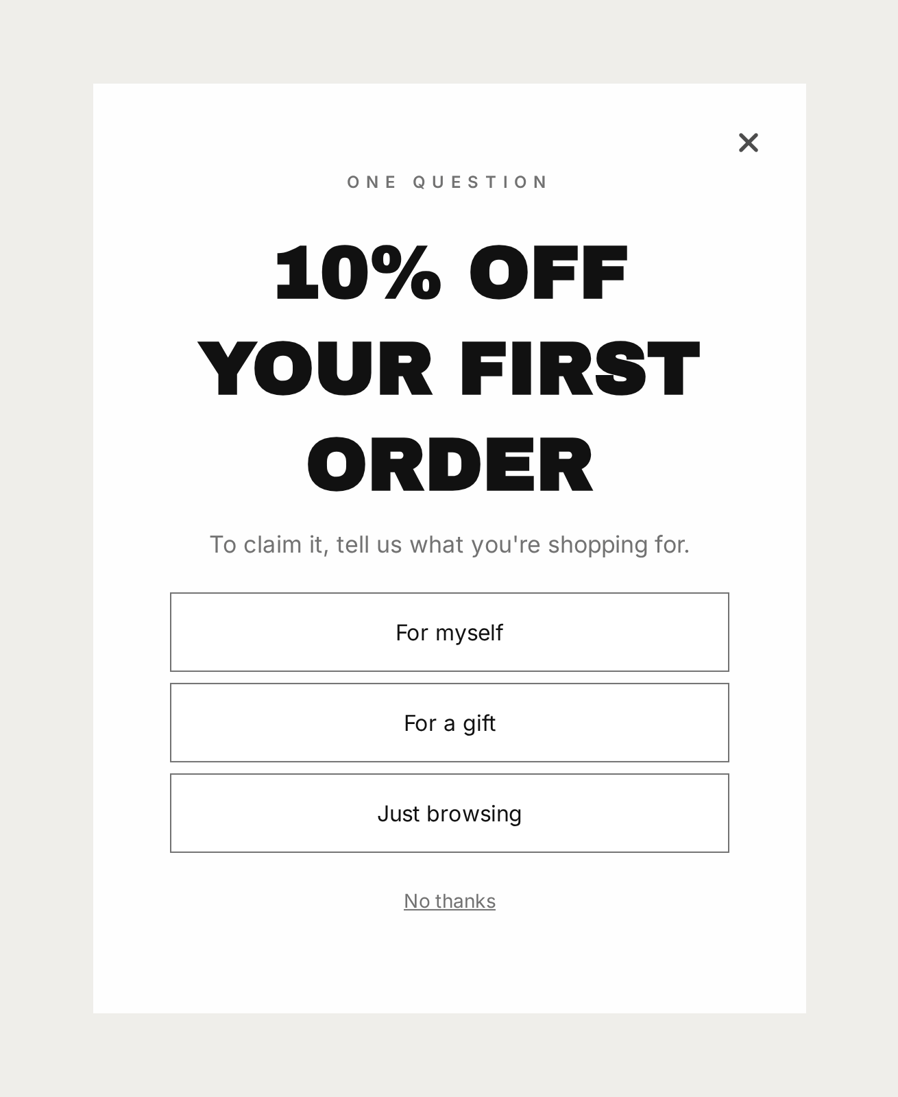 Stationery Survey, step 1 of 4 (Capture (Choice question))