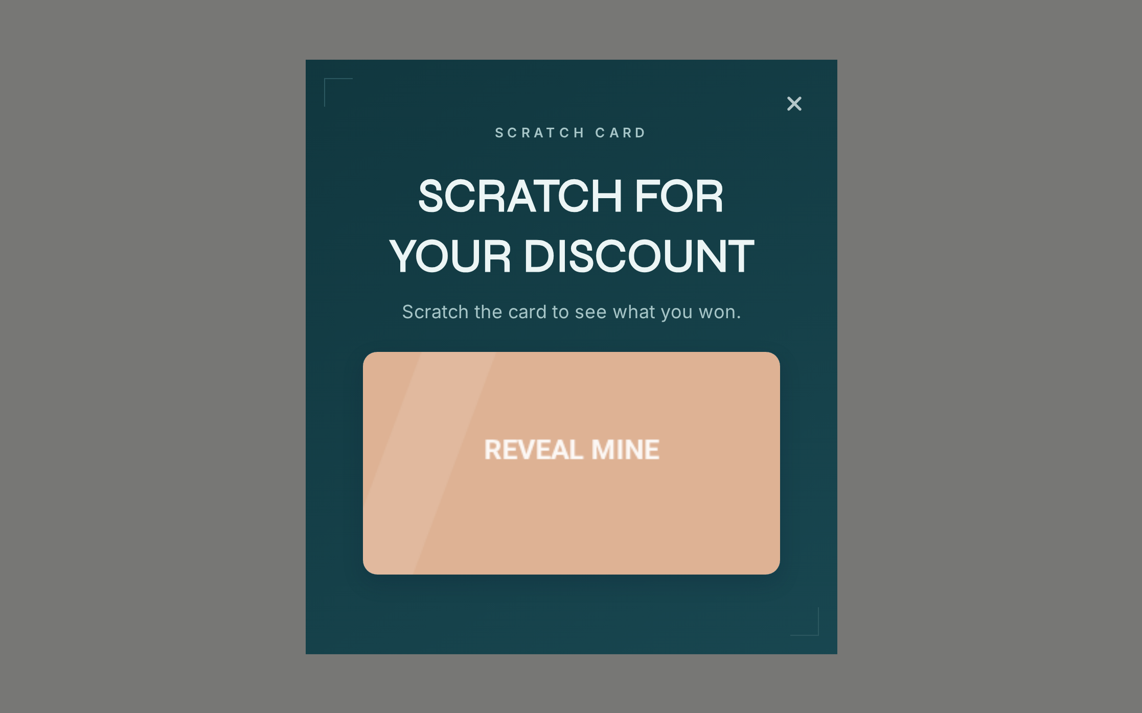 Skincare Scratch Card, step 1 of 4 (Play (Scratch Card))
