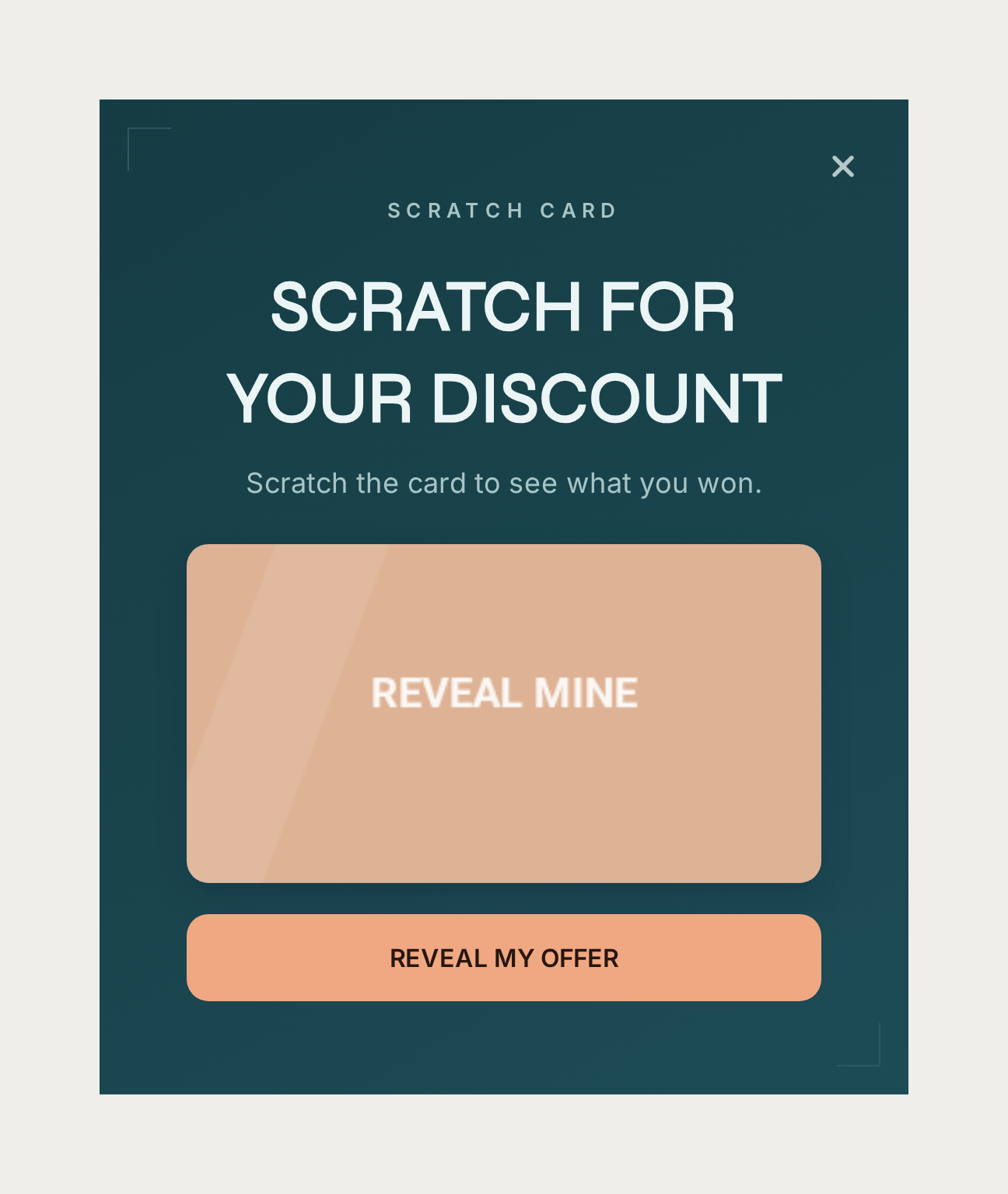 Jewelry Scratch Card, step 1 of 4 (Play (Scratch Card))