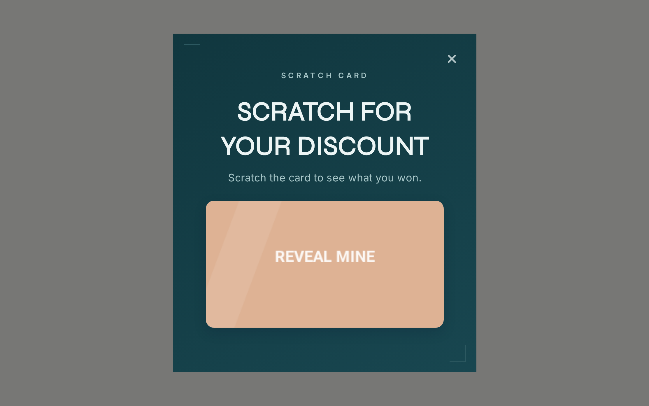 Skincare Scratch Card, step 1 of 4 (Play (Scratch Card))