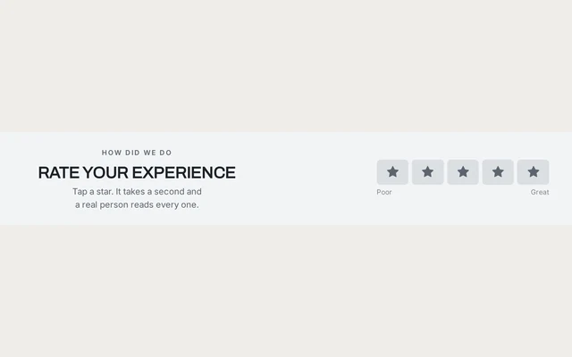 Home Decor Star Rating, step 1 of 3 (Capture (Rating))