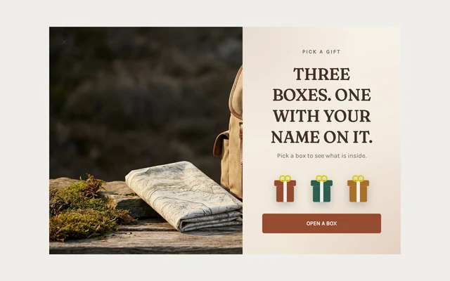 Outdoor Pick a Gift, step 1 of 4 (Play (Pick a Gift))
