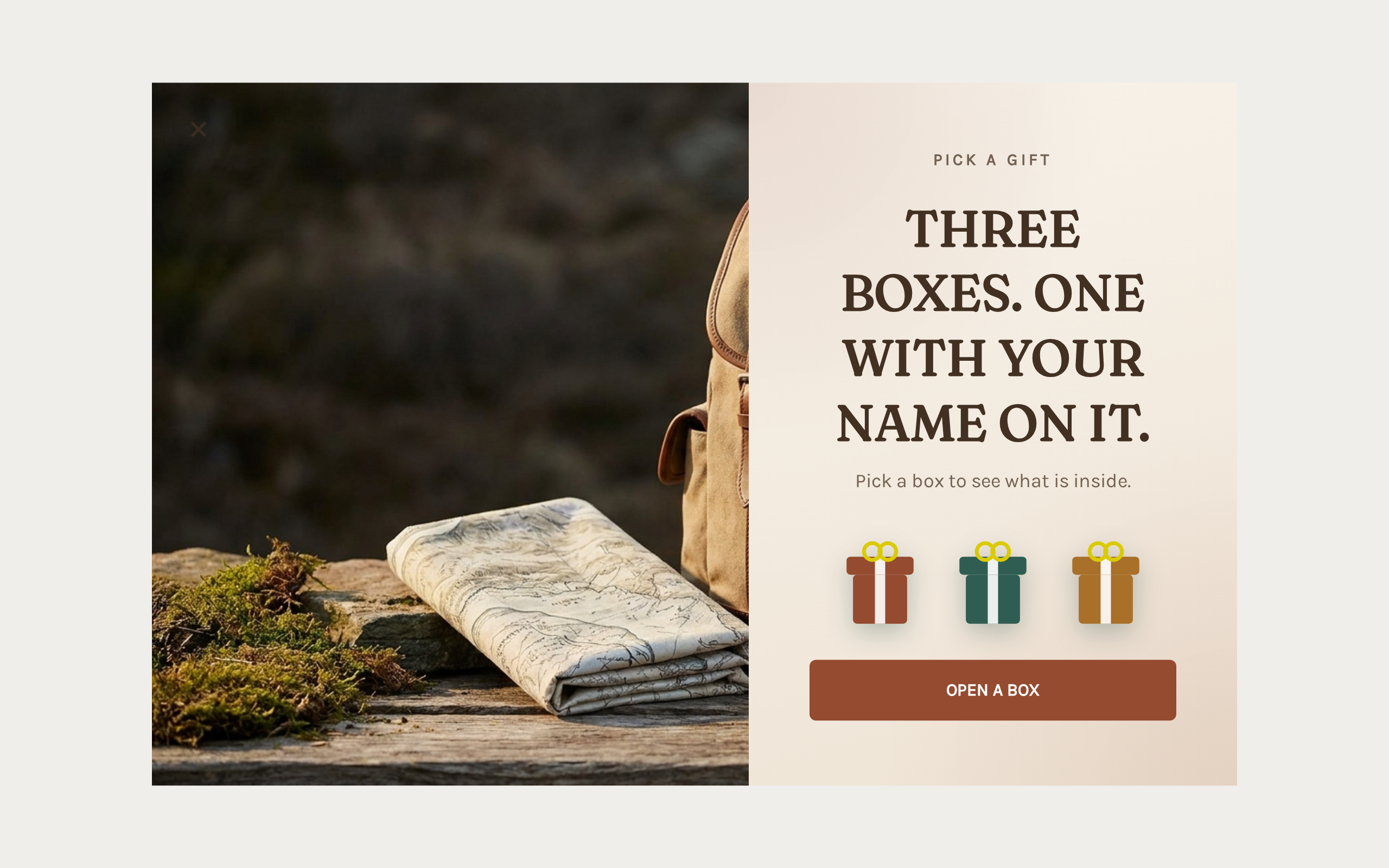 Outdoor Pick a Gift, step 1 of 4 (Play (Pick a Gift))