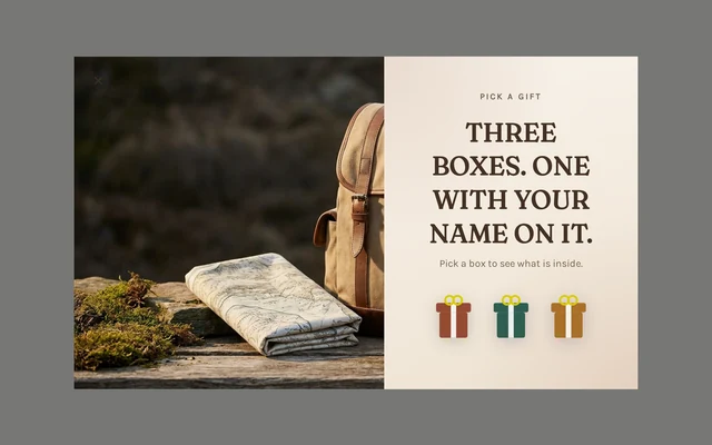 Outdoor Pick a Gift, step 1 of 4 (Play (Pick a Gift))