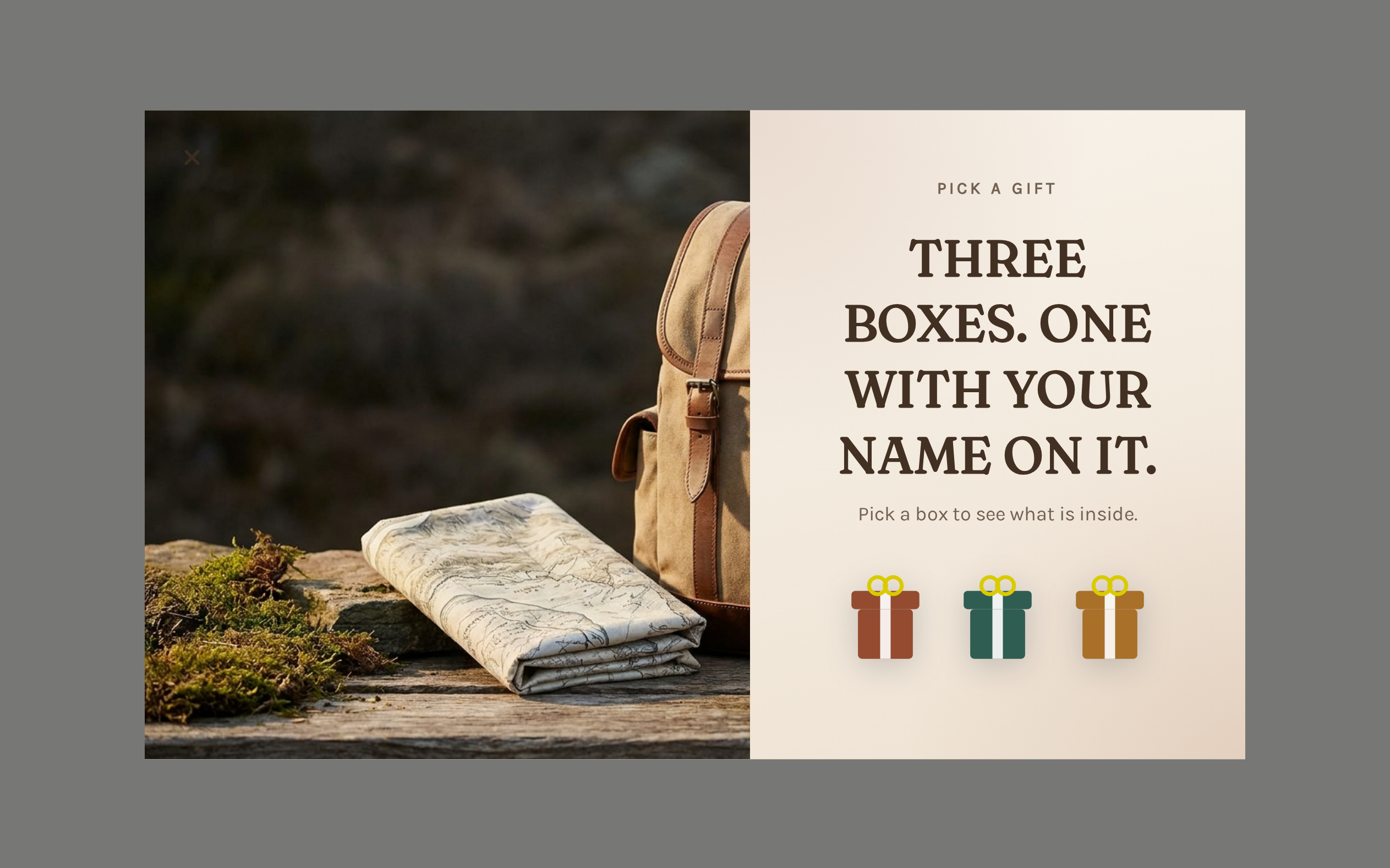 Outdoor Pick a Gift, step 1 of 4 (Play (Pick a Gift))