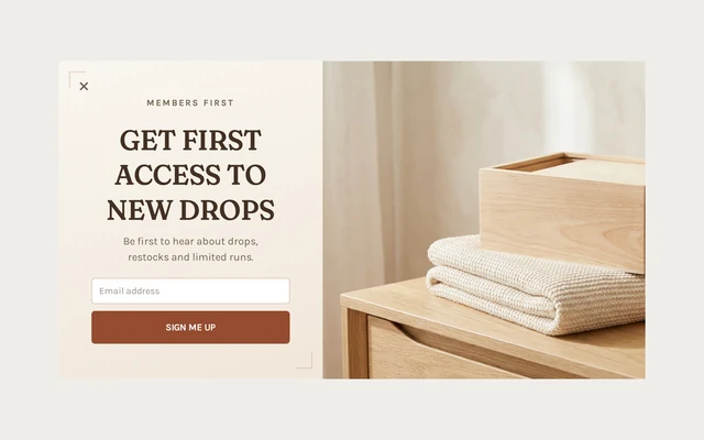 Baby Early Access, step 1 of 3 (Capture (Email))