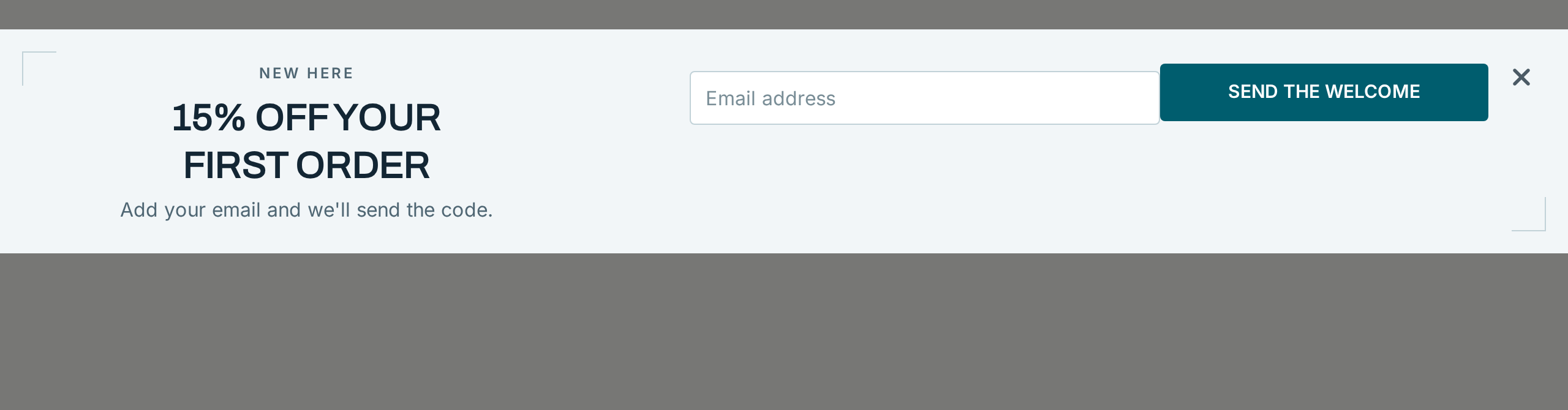 Outdoor Welcome Offer, step 1 of 3 (Capture (Email))