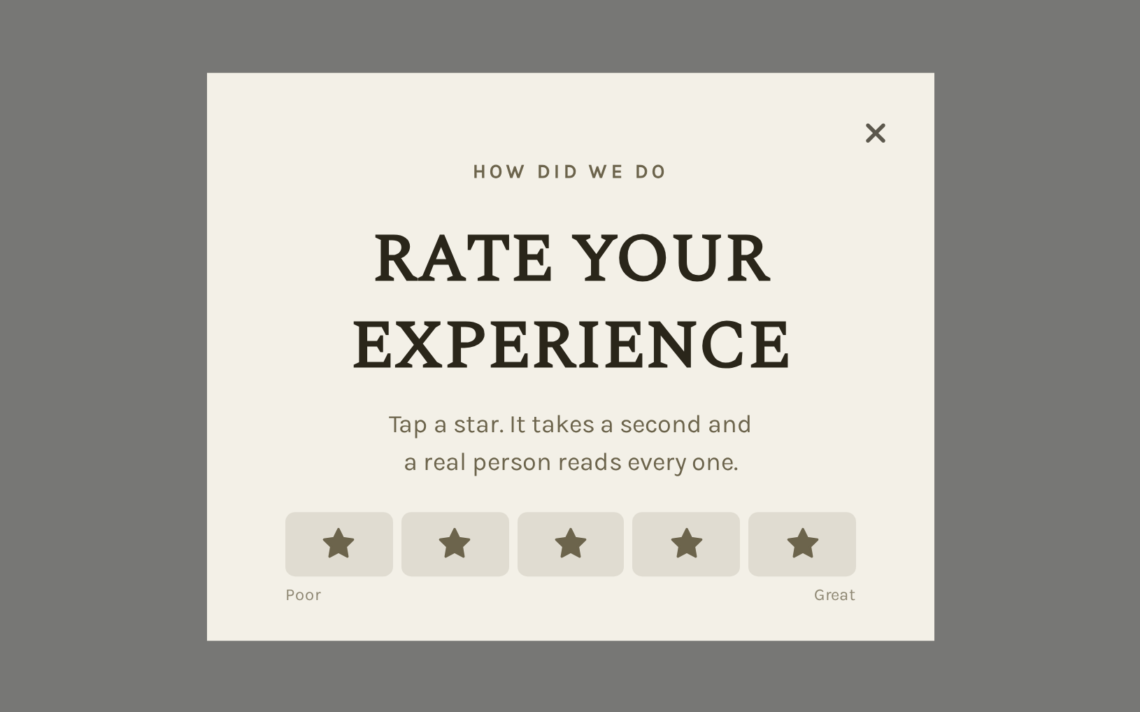 Fashion Star Rating, step 1 of 3 (Capture (Rating))