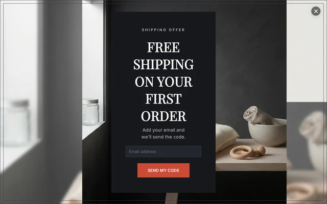 Baby Free Shipping, step 1 of 3 (Capture (Email))