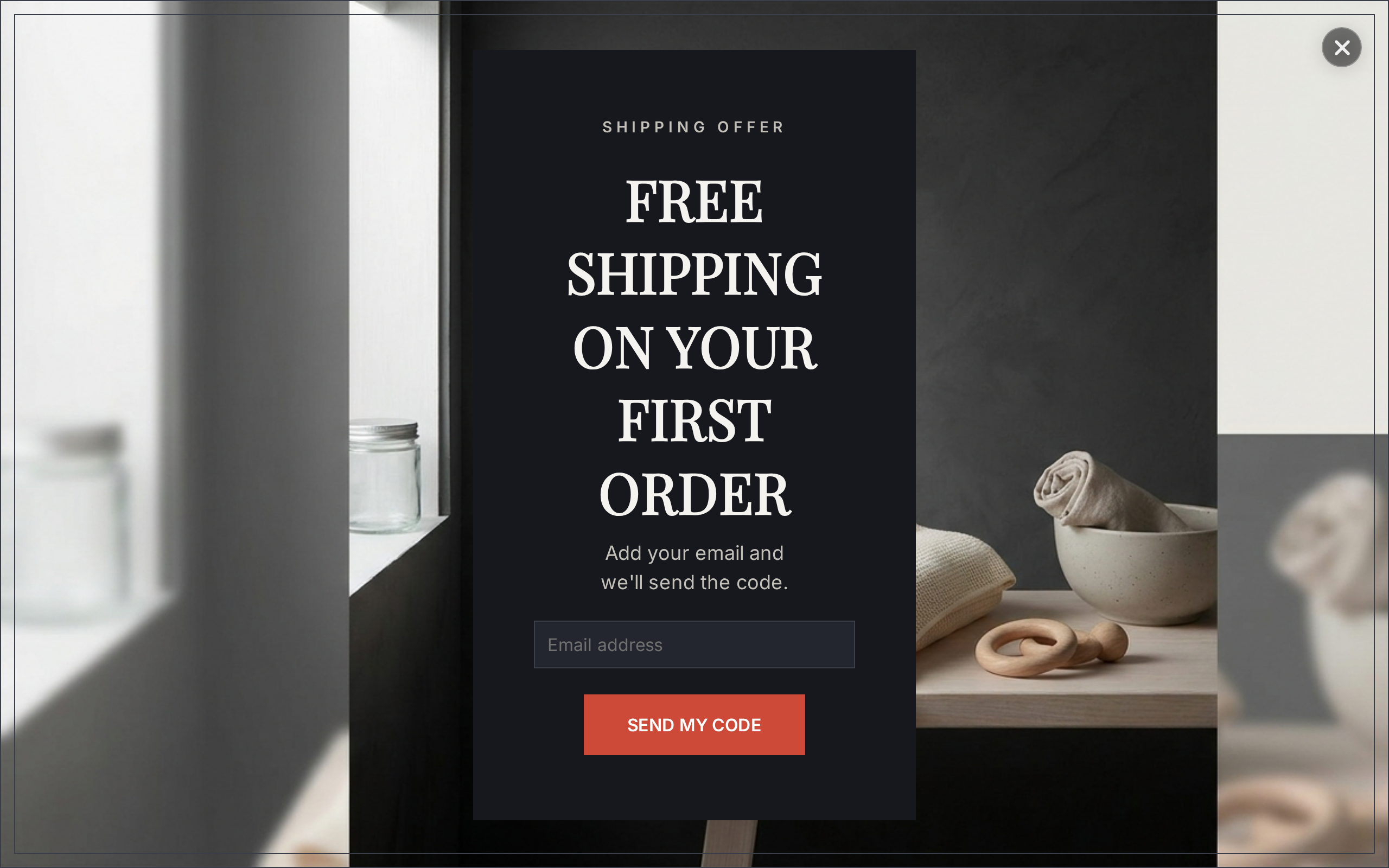 Baby Free Shipping, step 1 of 3 (Capture (Email))