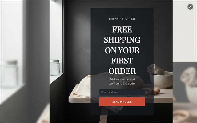 Baby Free Shipping, step 1 of 3 (Capture (Email))