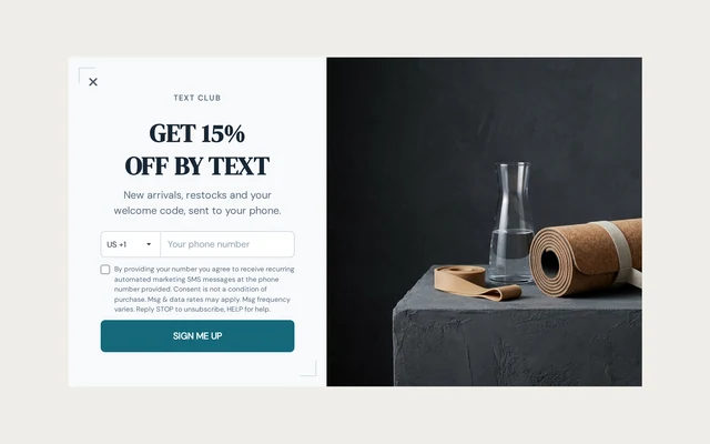 Wellness SMS Signup, step 1 of 3 (Capture (Phone))