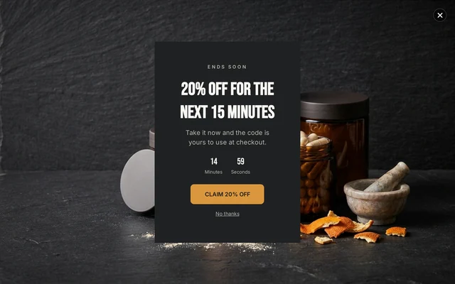 Supplements Flash Sale, step 1 of 3 (Message)