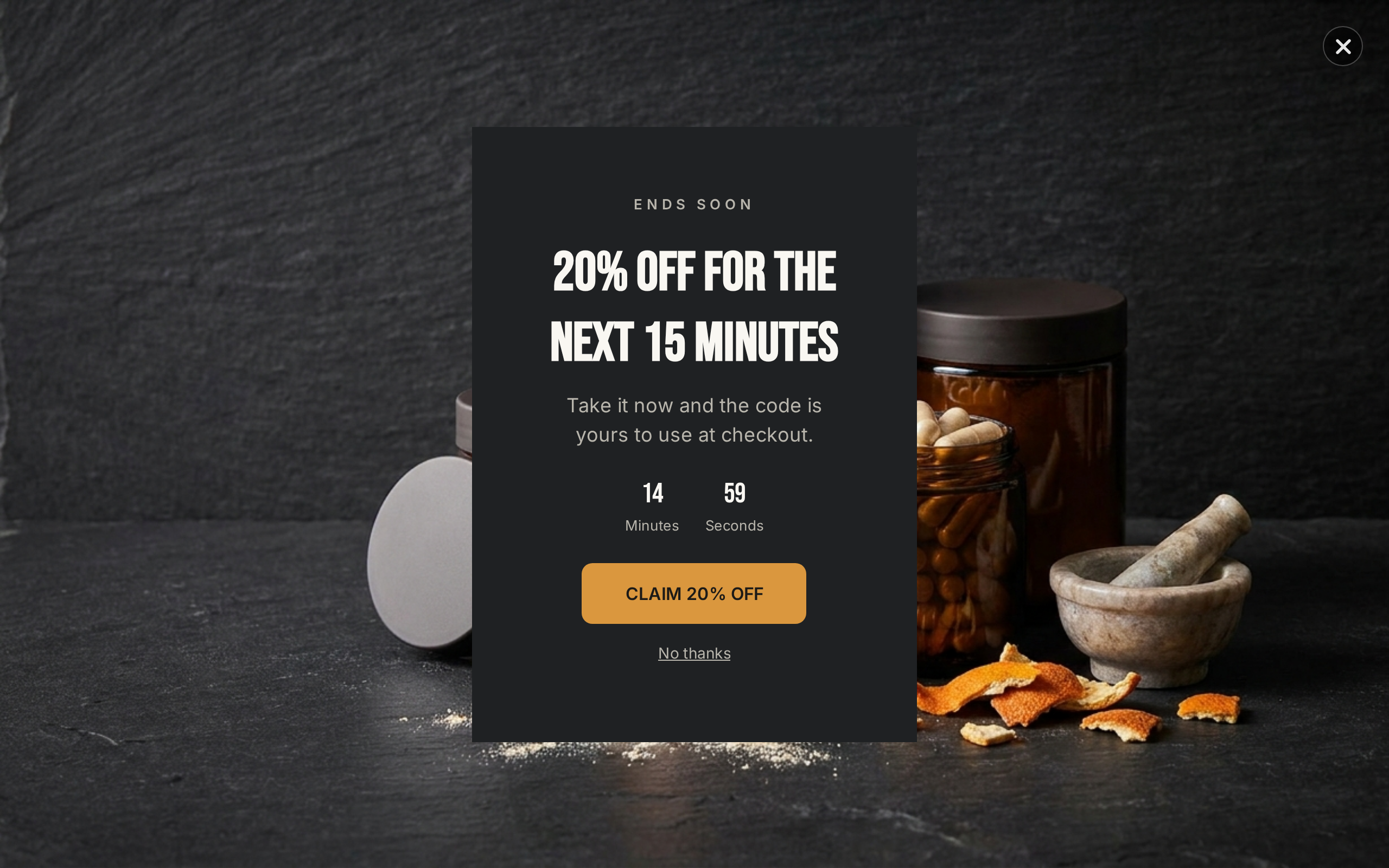 Supplements Flash Sale, step 1 of 3 (Message)