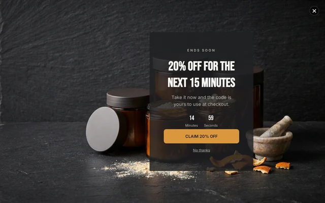 Supplements Flash Sale, step 1 of 3 (Message)