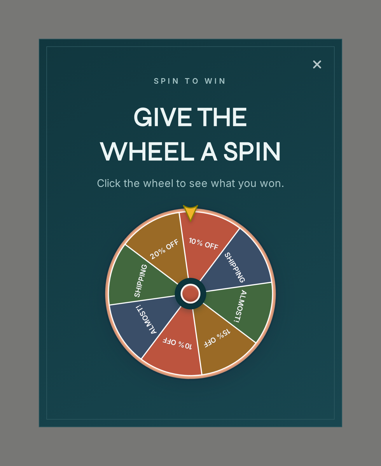 Outdoor Spin Wheel (No Photo), step 1 of 4 (Play (Spin Wheel))
