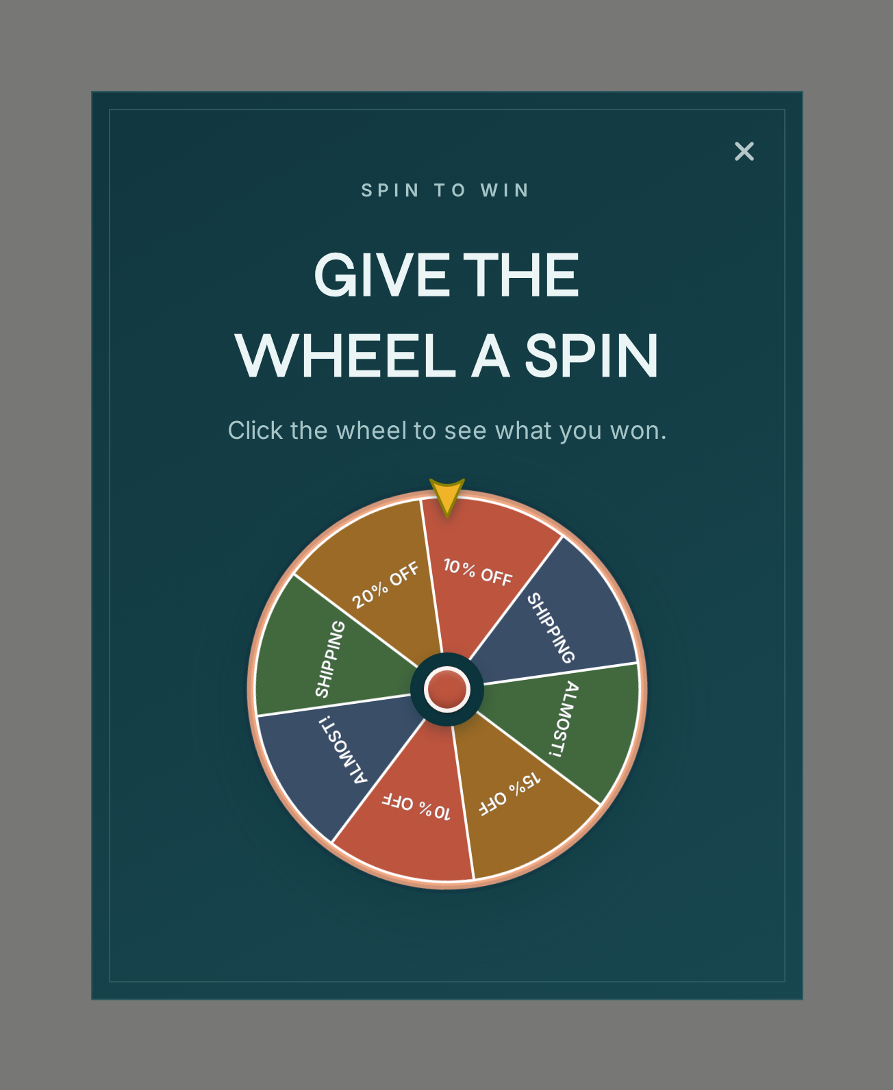 Outdoor Spin Wheel (No Photo), step 1 of 4 (Play (Spin Wheel))