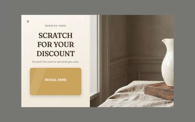 Home Decor Scratch Card, step 1 of 4 (Play (Scratch Card))