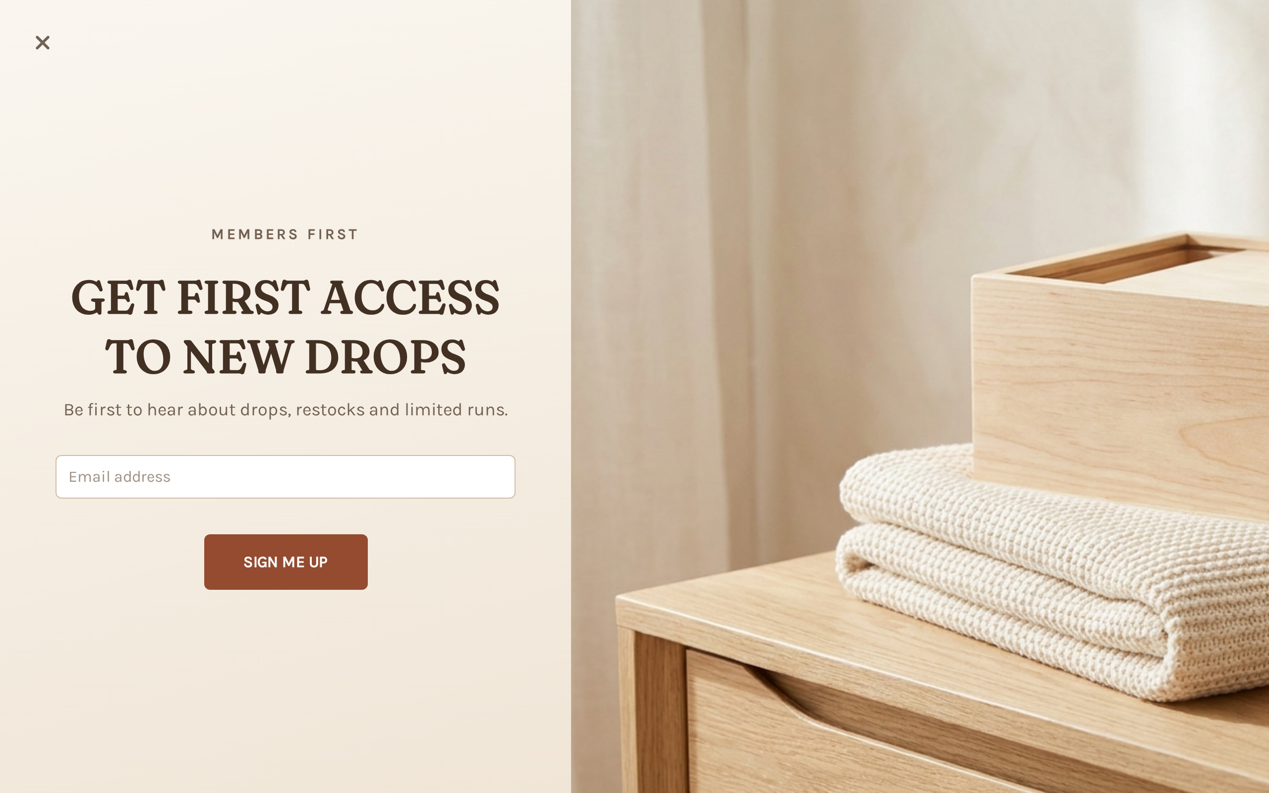 Baby Early Access, step 1 of 3 (Capture (Email))