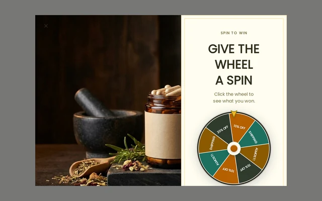 Supplements Spin Wheel, step 1 of 4 (Play (Spin Wheel))