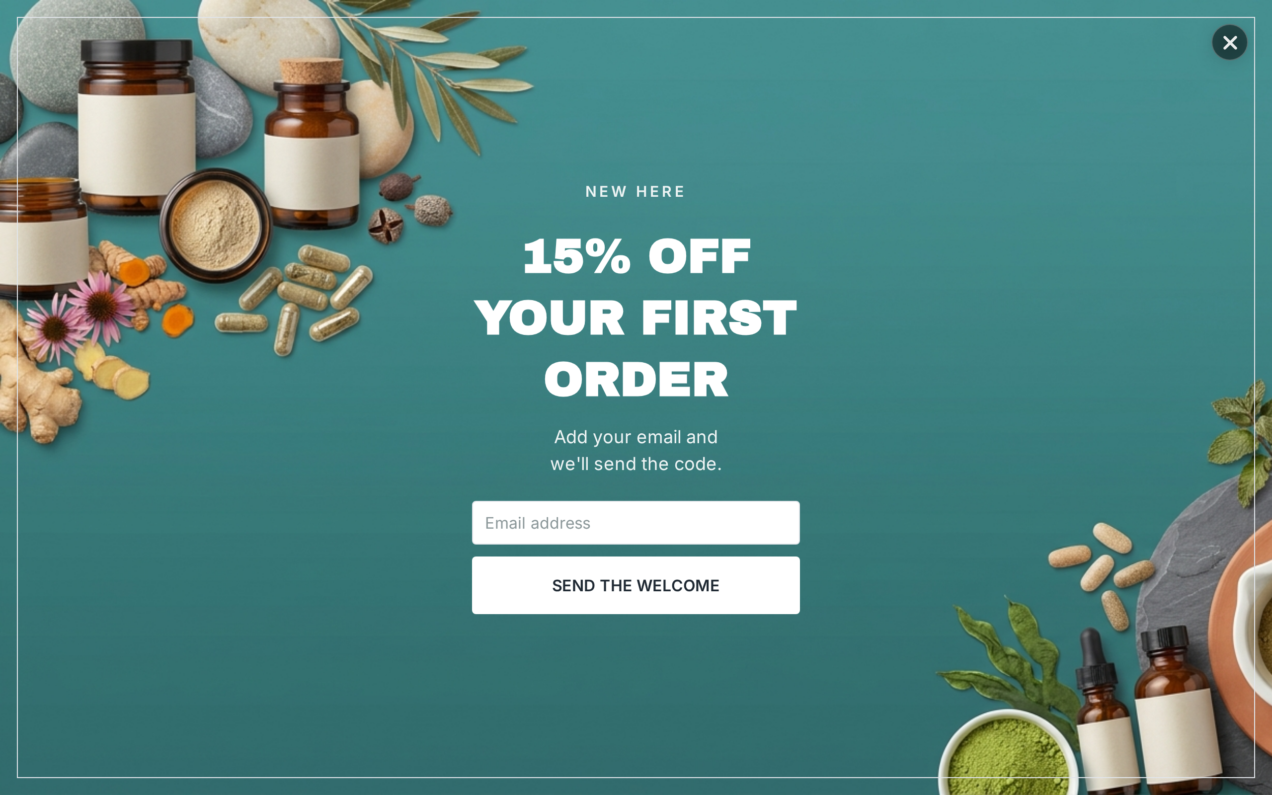 Supplements Welcome Offer, step 1 of 3 (Capture (Email))