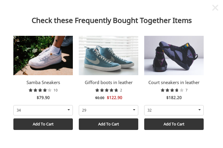 Cross Sell (Add to Cart)