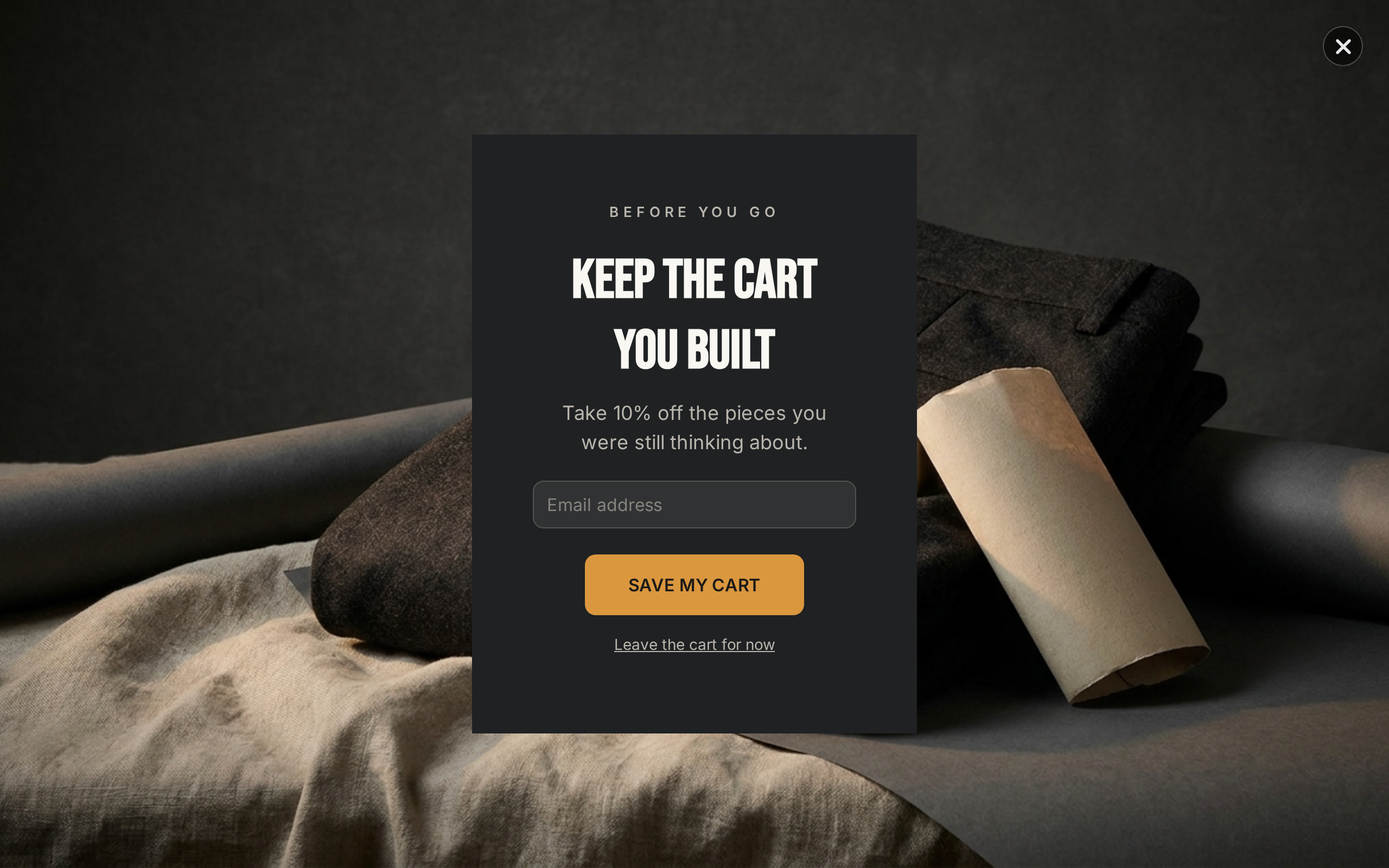 Fashion Exit Intent, step 1 of 3 (Capture (Email))
