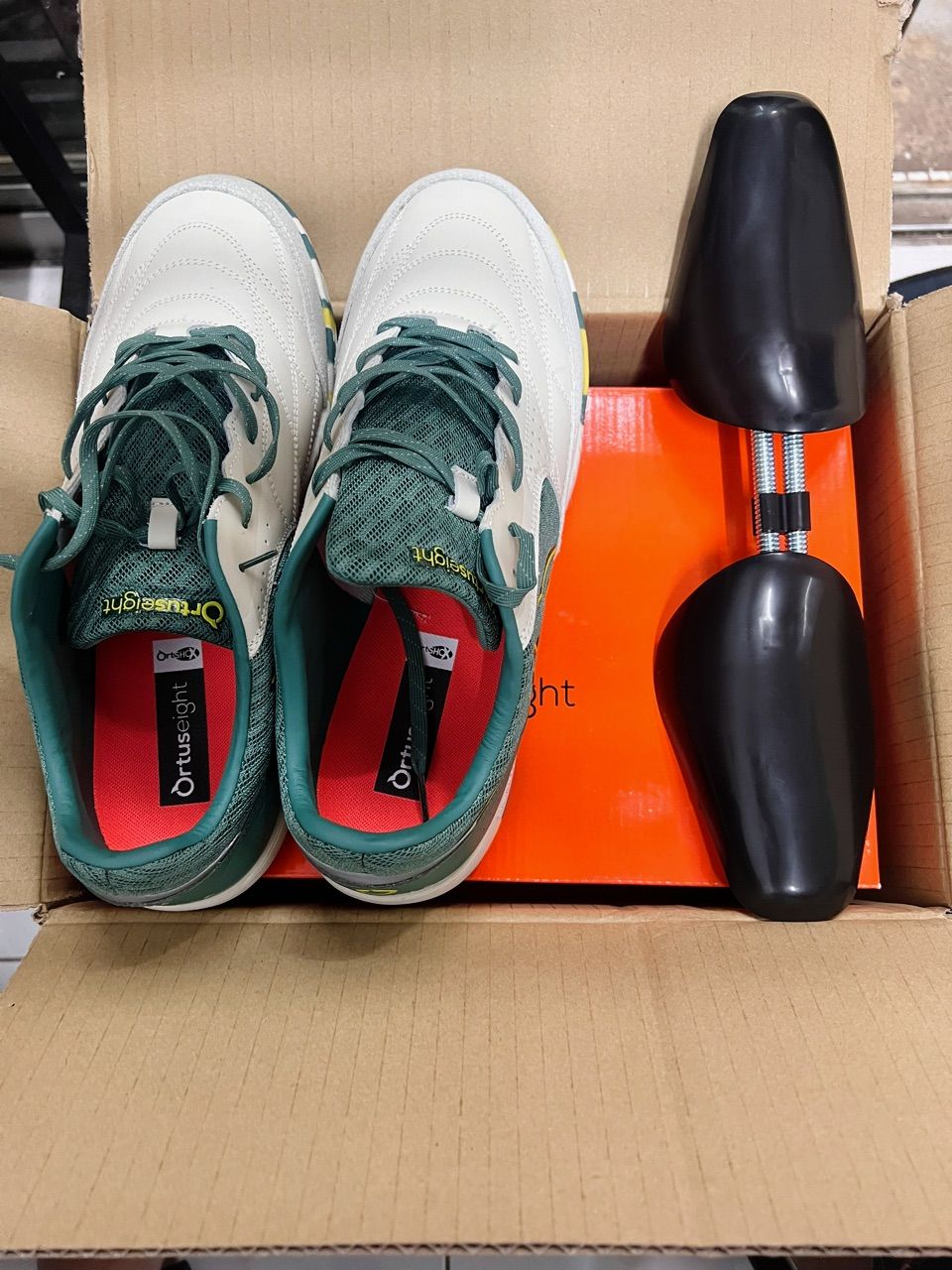 ORTUSEIGHT JOGOSALA VANQUISH BONE DARK GREEN LIME FUTSAL SHOES